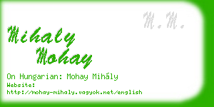 mihaly mohay business card